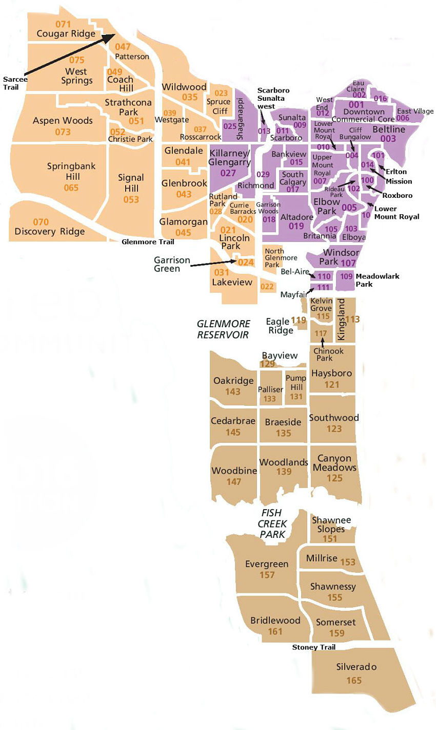 southwest Calgary map